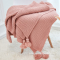 Hot Sale Soft Custom Acrylic Thick Knitted Blanket